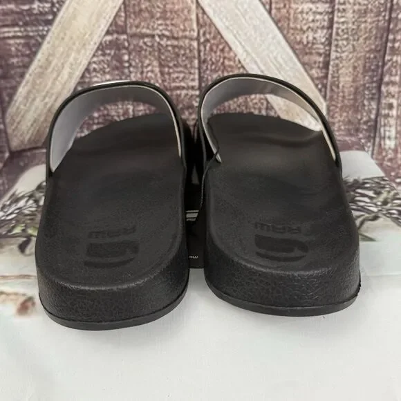 Comfy classic G-Star Raw womens Cart-III Slides Sandals Black/White lightweight - Picture 11 of 12